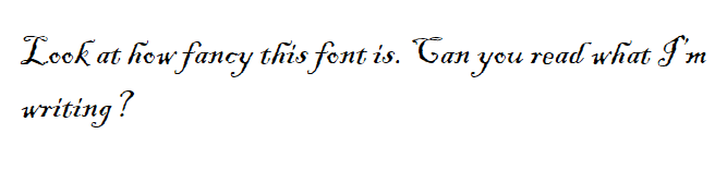 fonts that are difficult to read