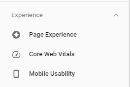 page experience google search console